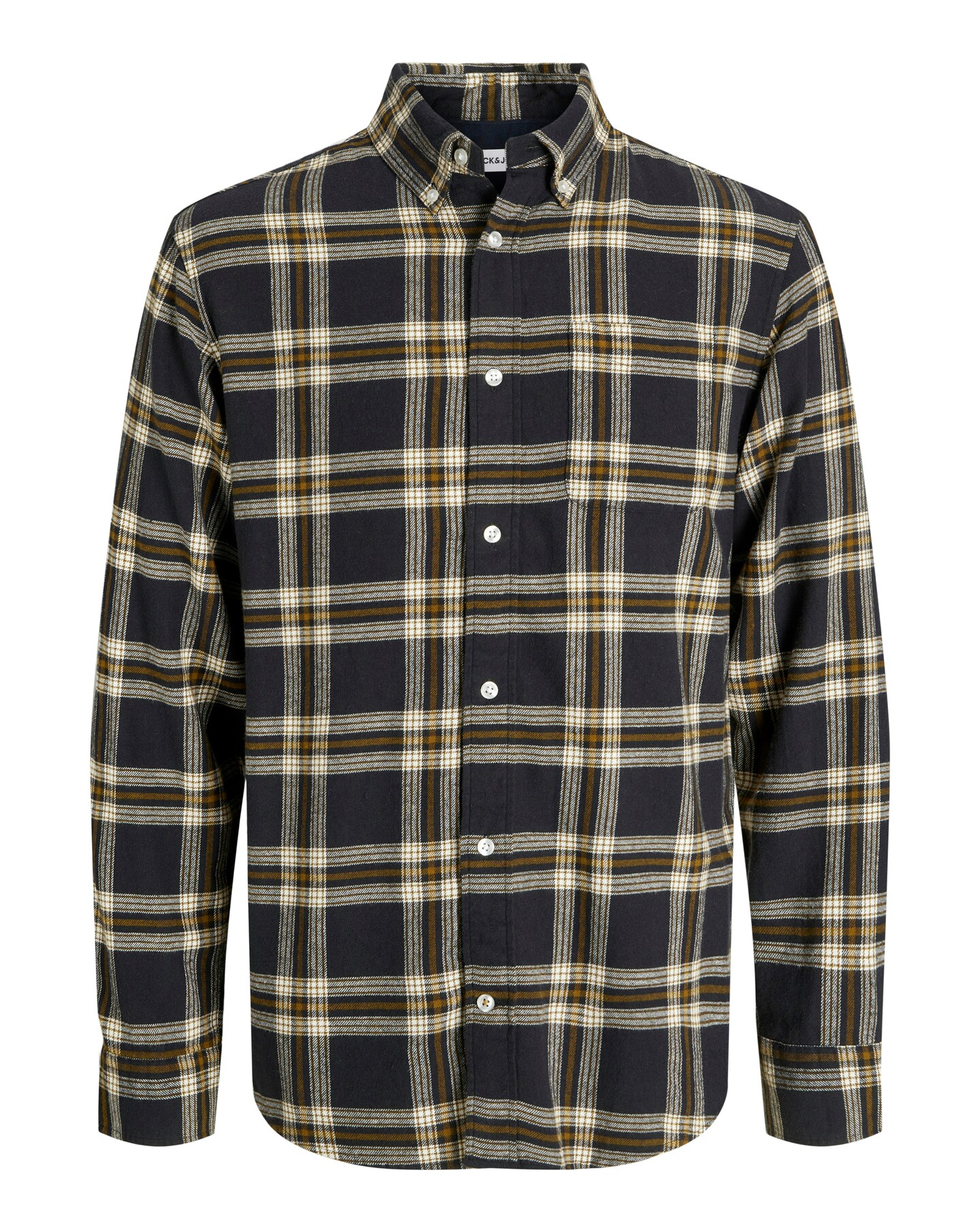 Jack & Jones Flannel Check Shirt - Black | Jacamo