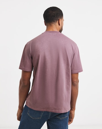 Union Garment Dyed Relaxed Fit T-Shirt- Plum