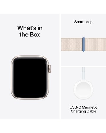Apple Watch SE GPS 40mm Starlight Aluminium Case with Starlight Sport Loop