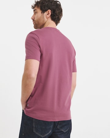 BOSS Short Sleeve Script Logo T-Shirt - Plum