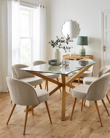 Bodie Oak Effect 6 Seater Dining Table