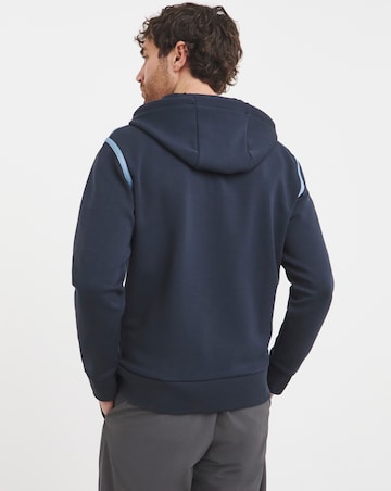 BOSS Tape Zip Through Hoodie - Dark Blue