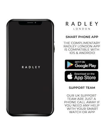 Radley Series 56 Ink Silicone Strap Smart Watch and Wireless Earbuds Bundle