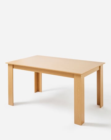 Dakota Large Dining Table with 6 Ava Fabric Chairs