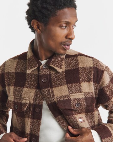 Tommy Jeans Check Overshirt - Brown