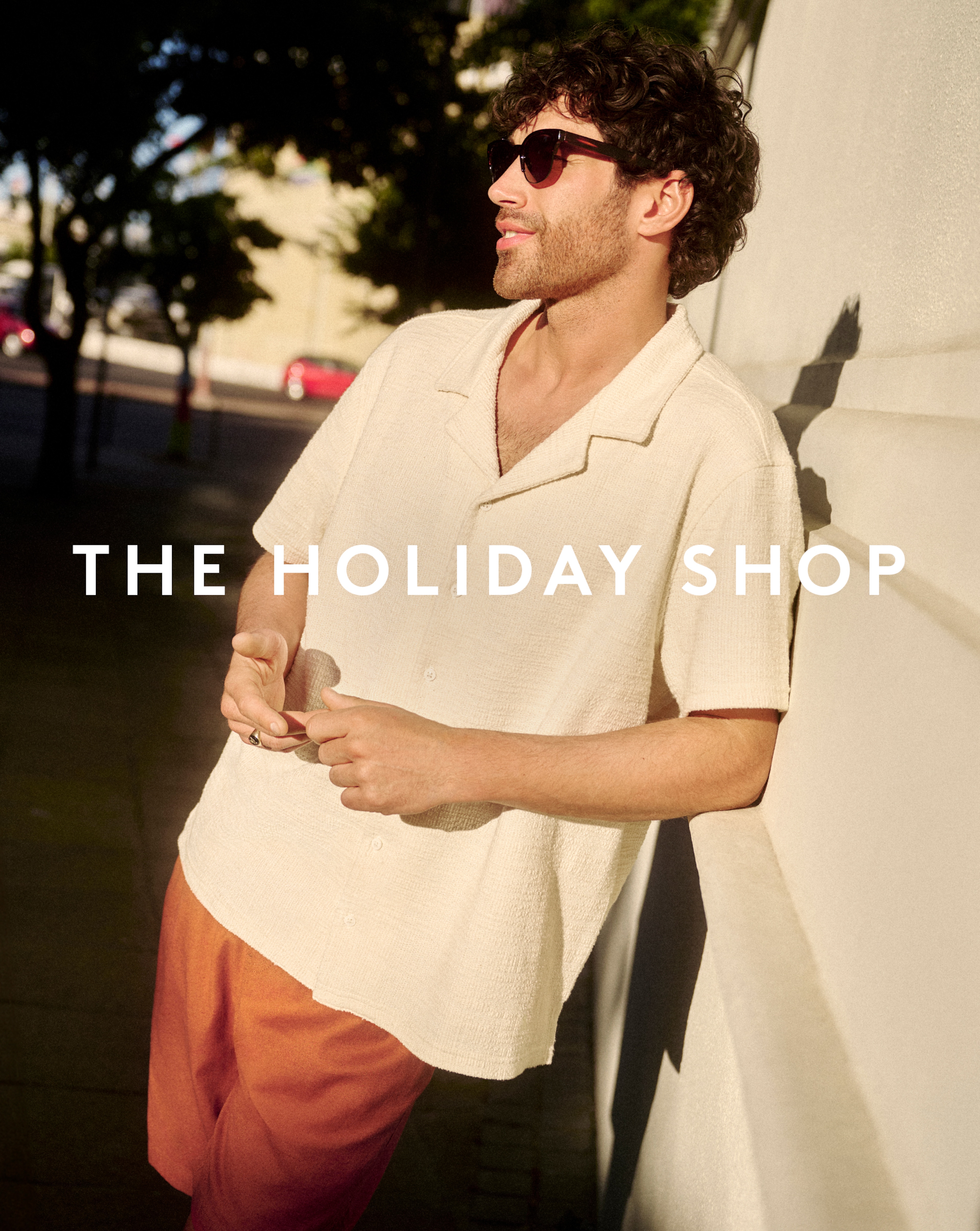 The Holiday Shop. Model wears Jack & Jones Breeze Resort Linen Shirt