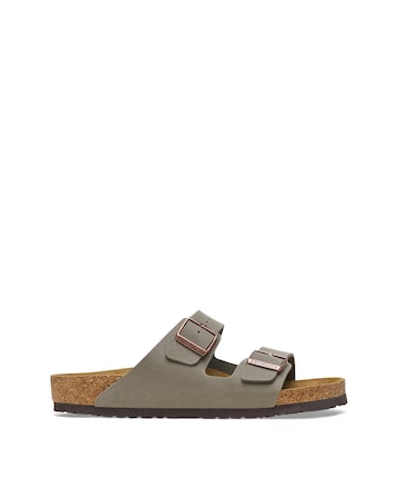 Birkenstock Classic Birkibuc Arizona Sandals - Stone