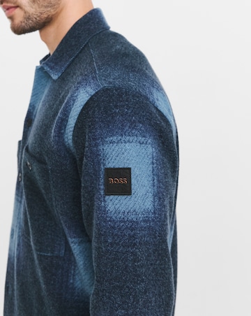 BOSS Blue Checked Overshirt