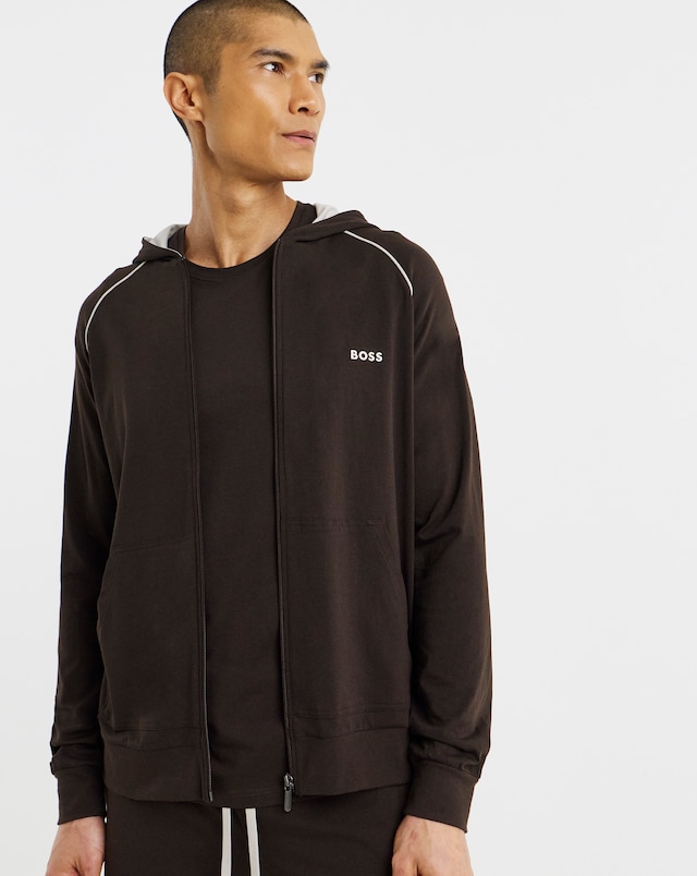 BOSS Mix & Match Lounge Hoodie - Dark Brown