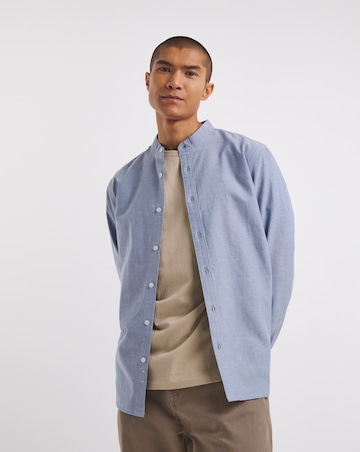 Long Sleeve Grandad Oxford Shirt