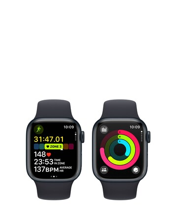 Apple Watch Series 9 GPS 41mm Midnight Aluminium Case with Sport Band - S/M