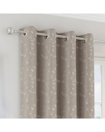 Tivoli Thermal Blackout Embroidered Eyelet Curtains