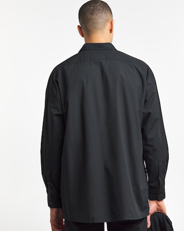 BOSS Contrast Sleeve Taped Black Shirt