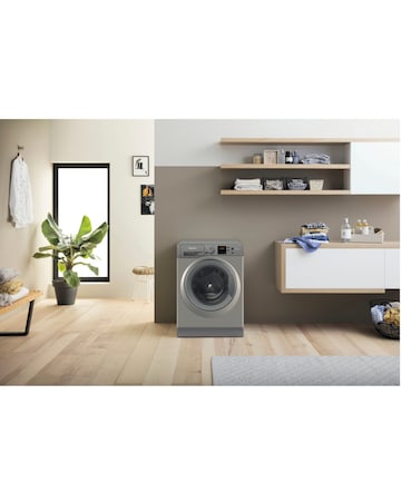 Hotpoint Anti-Stain NSWM 846 GG UK 8kg, 1400rpm Washing Machine - Graphite