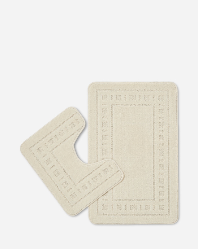 Catherine Lansfield Armoni Bath and Pedestal Mat Set