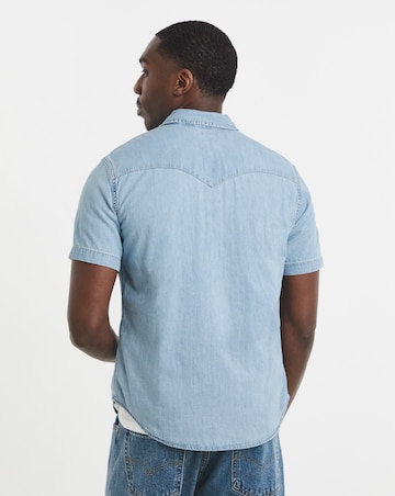 Levi's Short Sleeve Classic Denim Western Shirt - Stonewash