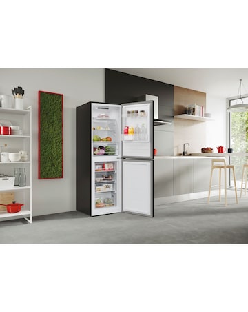 Hoover HOCT3L517EBK 55 x 175cm Low Frost Fridge Freezer - Black