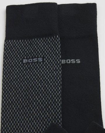 BOSS 2 Pack Mini Print Sock - Black