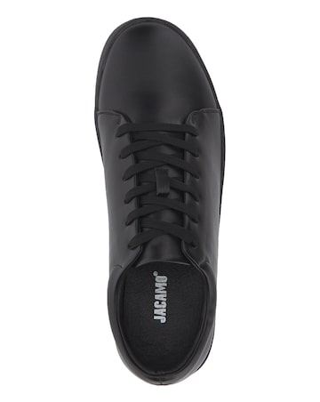 Lever Leather Look Pump Wide Fit
