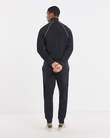 BOSS Zip Through Pique Tracksuit - Navy