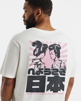 Jack &amp; Jones Cherry Back Graphic T-Shirt - White