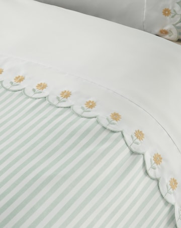 Catherine Lanfield Embroidered Daisy Soft Touch Duvet Cover Set