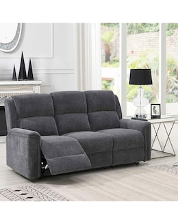 Croston Chenille Power Recliner Three  Seater Sofa