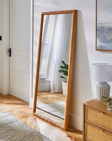 Twisted Wood Leaner Mirror