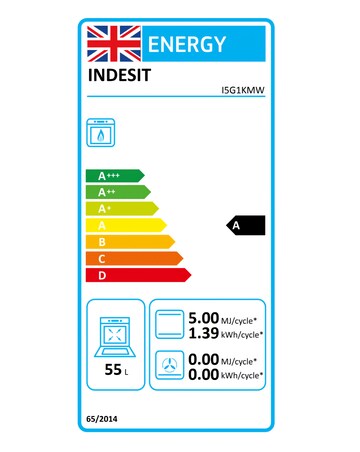 Indesit I5G1KMW 50cm Gas Single Cooker - White