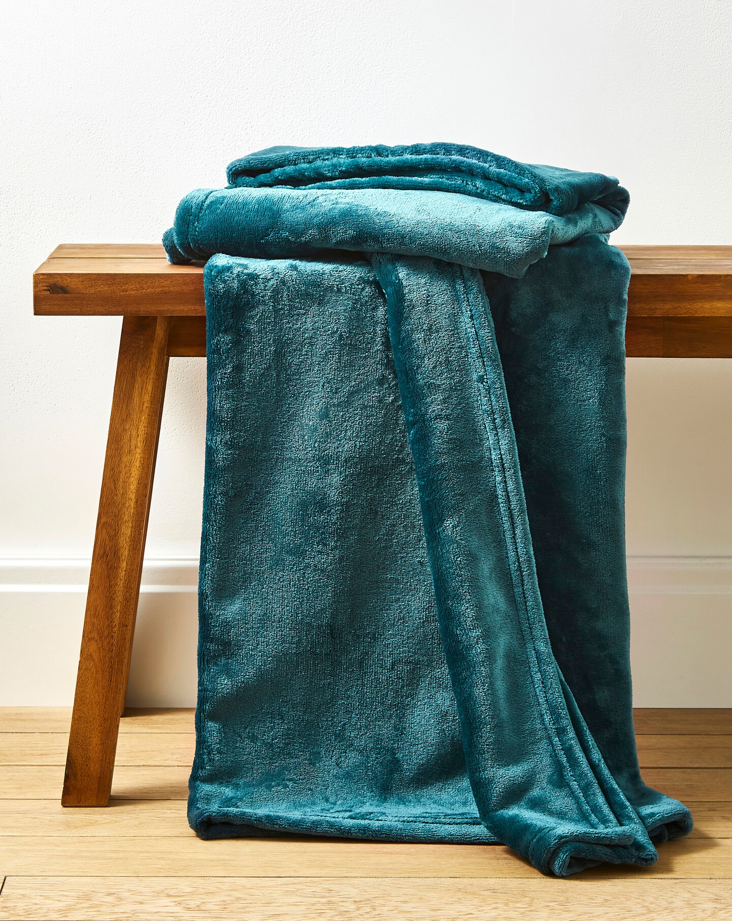 Plush Fleece Throw - Teal