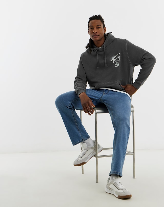 Tommy Jeans Neon Washed Signature Hoodie - Black