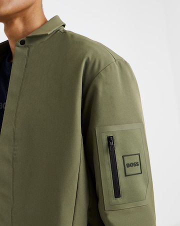BOSS Zip Padded Overshirt - Green