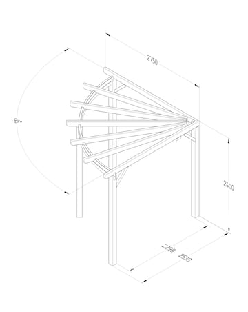 Forest Premium Radial Pergola (Home Delivery)