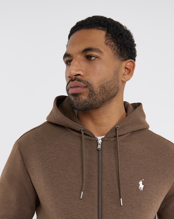 Polo Ralph Lauren Zip Through Hoodie - Brown Heather