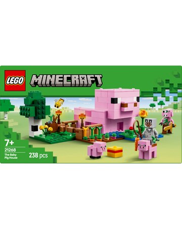 LEGO Minecraft The Baby Pig House Gamer Building Toy, Farm Animal Set 21268