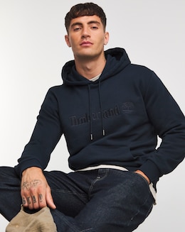 Timberland Hampthon Tonal Logo Hoodie - Navy