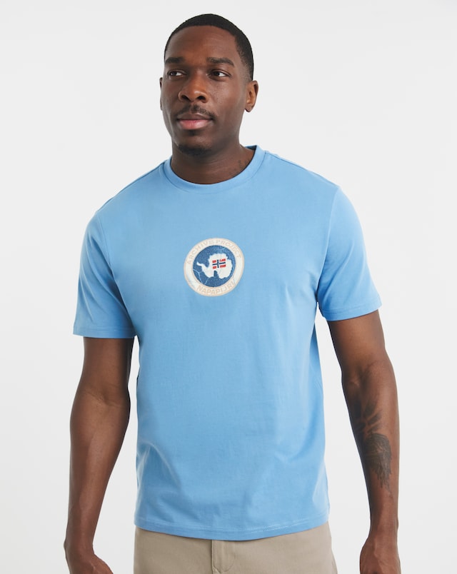 Napapijri Phos Short Sleeve T-Shirt - Blue
