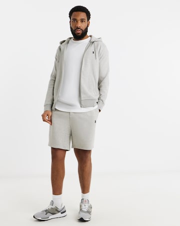 Polo Ralph Lauren Double Knit Zip Through Hoodie - Light Grey Heather