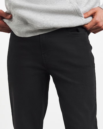 Tapered Fit Stretch Jeans Blackwash