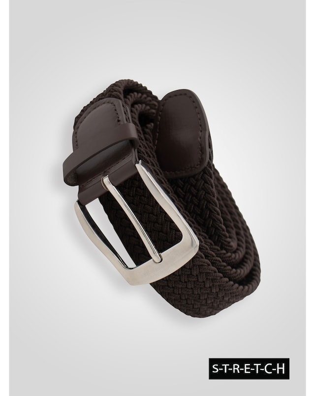 D555 Big & Tall Malcolm Stretch Braided Belt - Brown