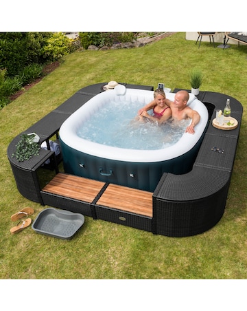 Lay-Z-Spa 188cm Square Rattan Hot Tub Surround