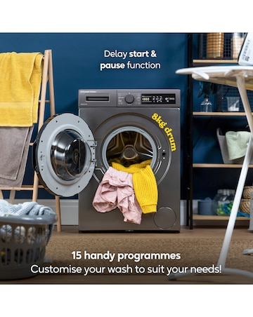 Russell Hobbs 8KG/1400RPM Washing Machine - Anthracite