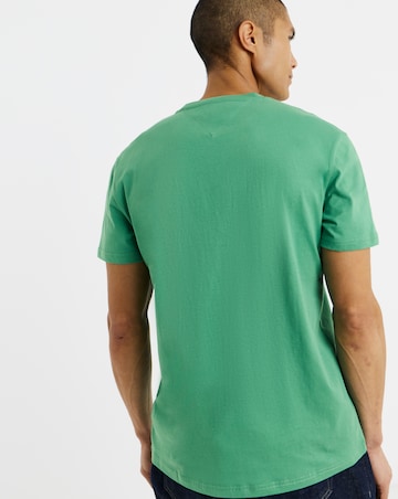 Tommy Jeans Regular Linear Logo T-Shirt - Green