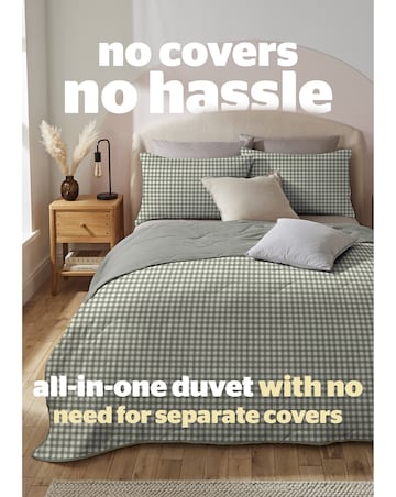 Silentnight Summer Breeze Seersucker Coverless 2.5 Tog Duvet and Pillowcase Set