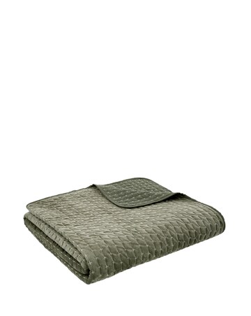 Bianca Attica Velvet Embroidered Bedspread