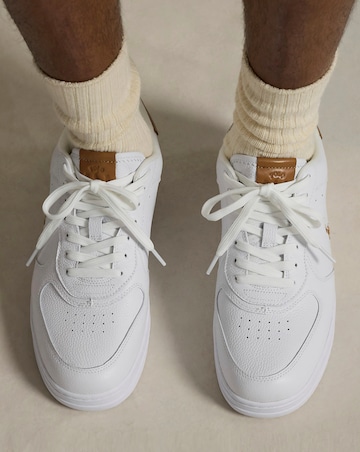 Polo Ralph Lauren Masters Court Trainers - White/Tan