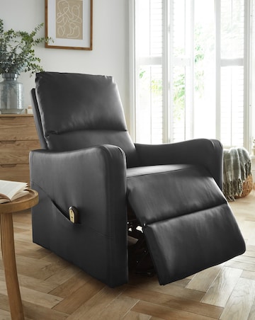 Lincoln Faux Leather Electric Recliner Armchair
