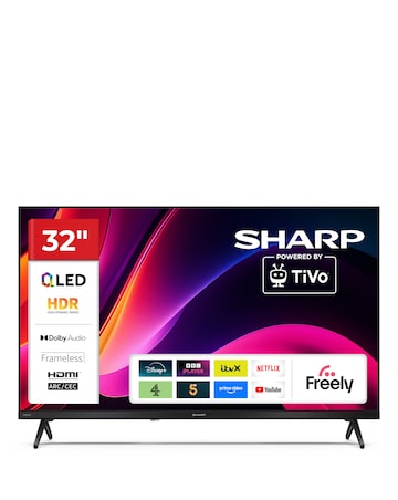 SHARP 1T-C32HE3245KB 32in QLED HD Ready Smart TiVo LED TV with Freely