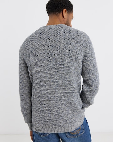 Timberland Cotton Textured Sweater - Blue