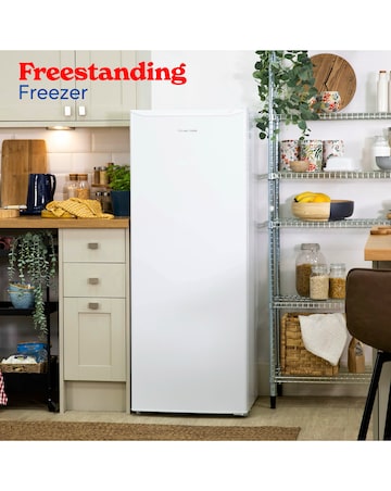 Russell Hobbs RH143FZ552E1W 143cm High Small Upright Freezer White + Install